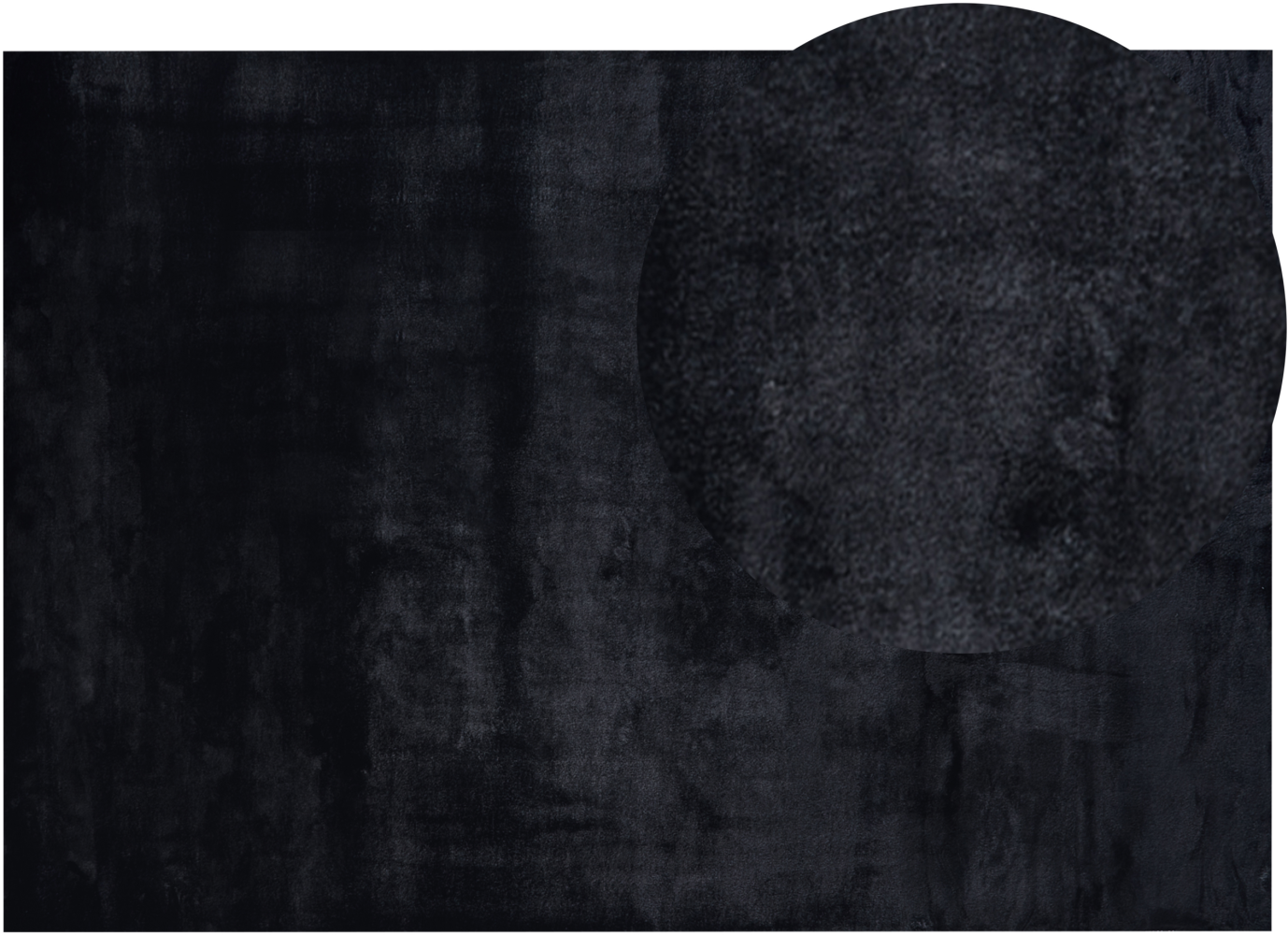 Kunstfellteppich Kaninchen schwarz 160 x 230 cm MIRPUR Bild 1