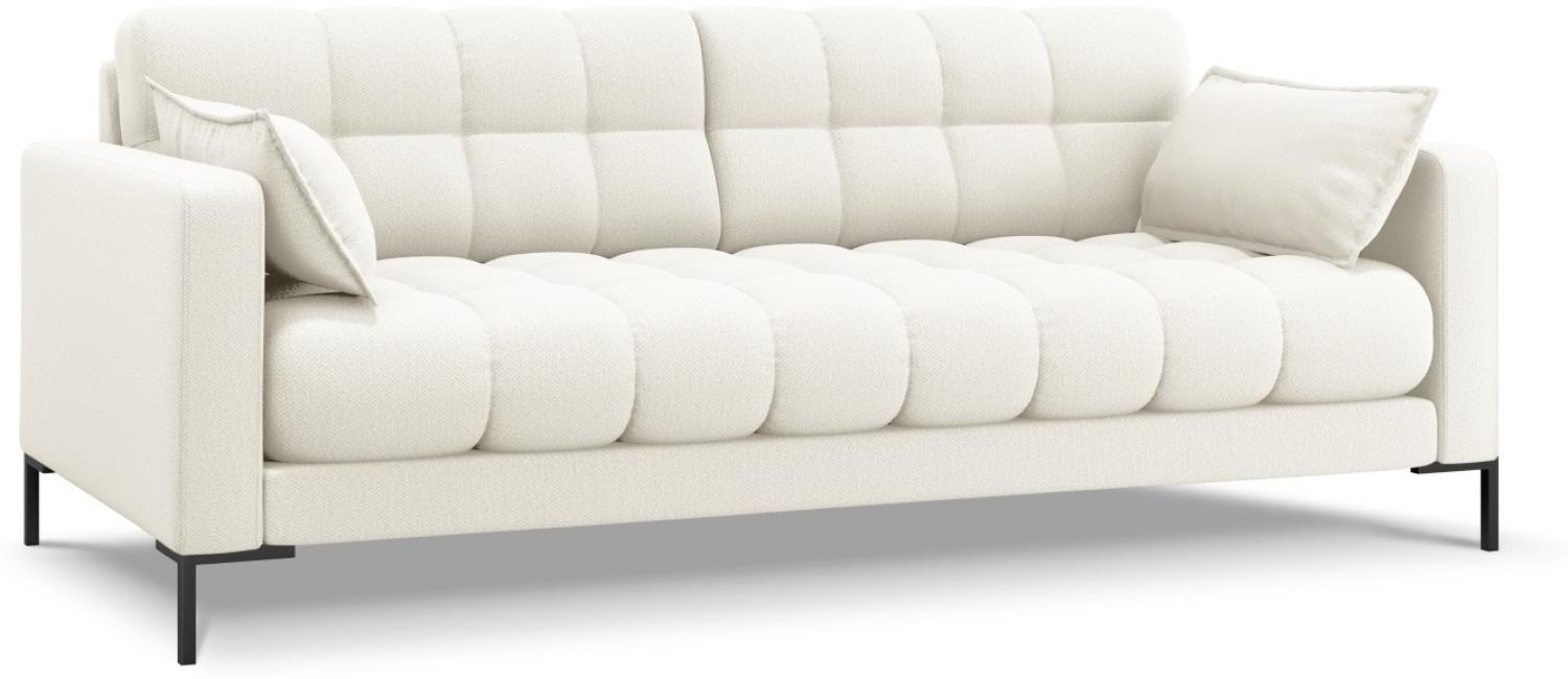 Micadoni 4-Sitzer Sofa Mamaia | Bezug Light Beige | Beinfarbe Black Metal Bild 1