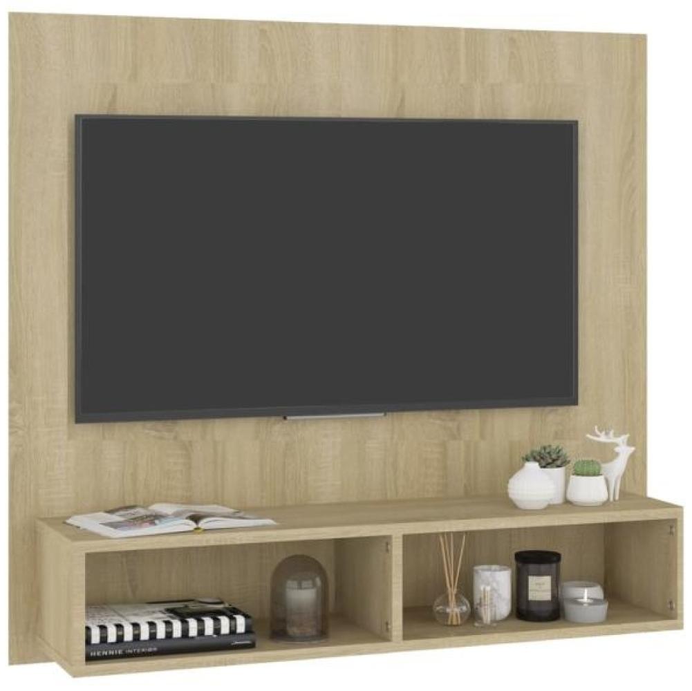 TV-Wandschrank Sonoma-Eiche 102x23,5x90 cm Spanplatte Bild 1