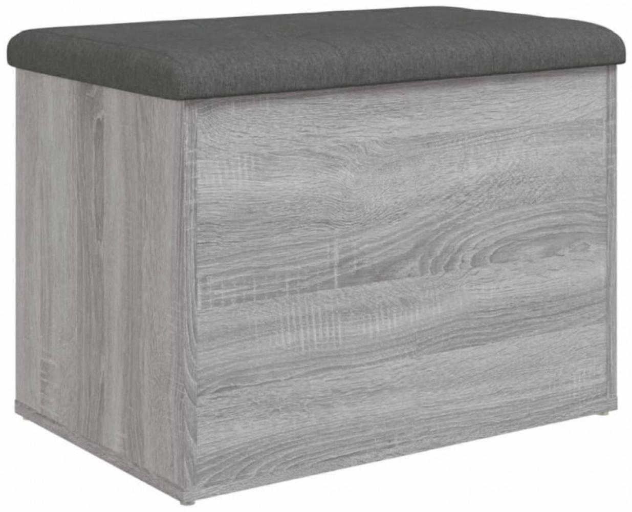 Sitzbank mit Stauraum, Holzwerkstoff, Grau Sonoma, 62x42x45 cm Bild 1