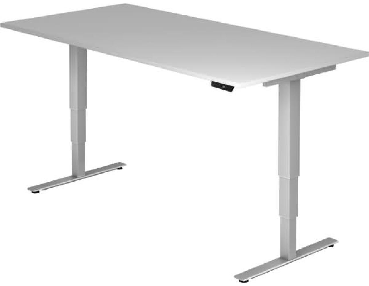 Sitz-Steh-Schreibtisch elektrisch 200x100cm Grau Bild 1