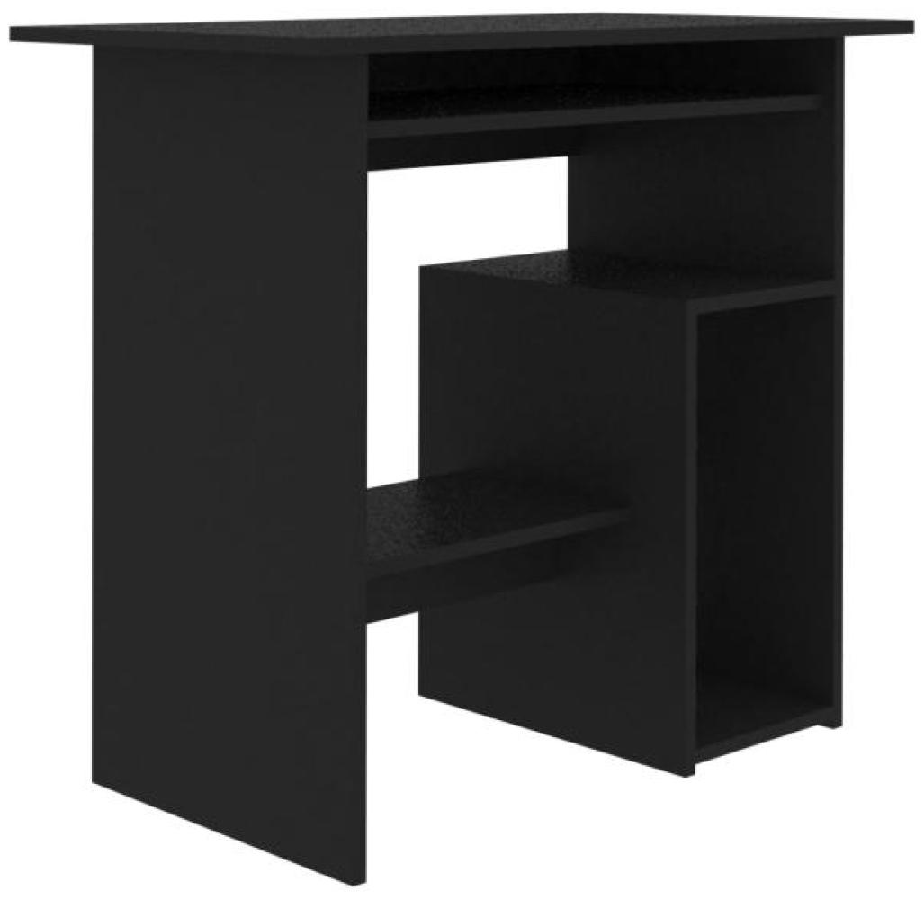 Schreibtisch, Spanplatte Schwarz, 80 x 45 x 74 cm Bild 1