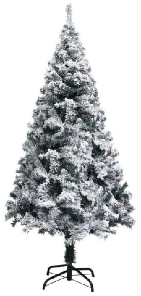 vidaXL Künstlicher Weihnachtsbaum Beschneit Grün 150 cm PVC Bild 1