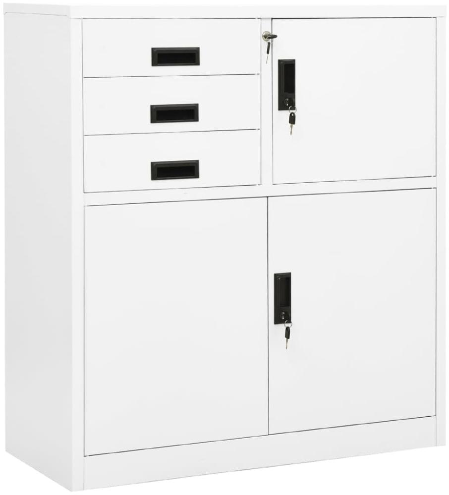 vidaXL Büroschrank Weiß 90x40x102 cm Stahl [336405] Bild 1