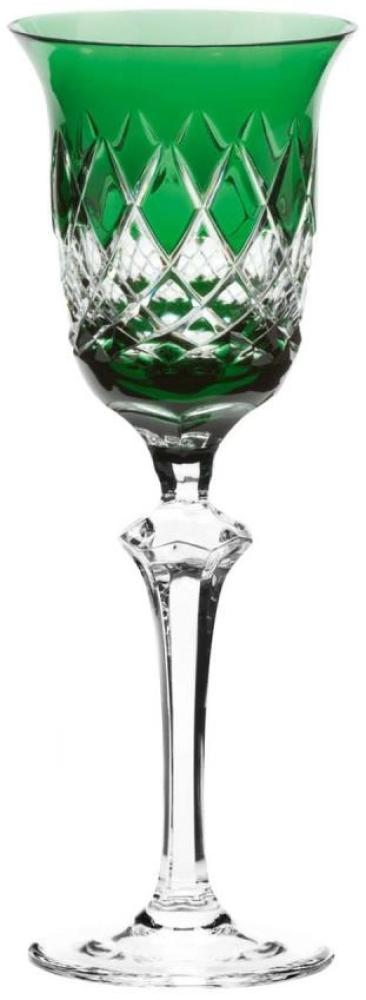 Rotweinglas Kristall Venedig smaragd (23,5 cm) Bild 1