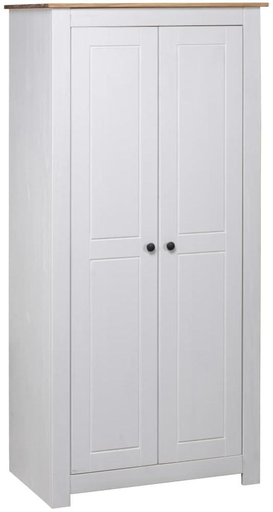vidaXL Kleiderschrank Weiß 80×50×171,5 cm Kiefer Massiv Panama Serie Bild 1