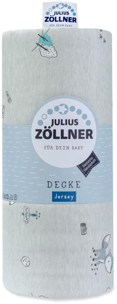 Julius Zöllner Jersey Kuscheldecke Decke gefüttert 70x100 cm Fuchs & Elch Bild 1