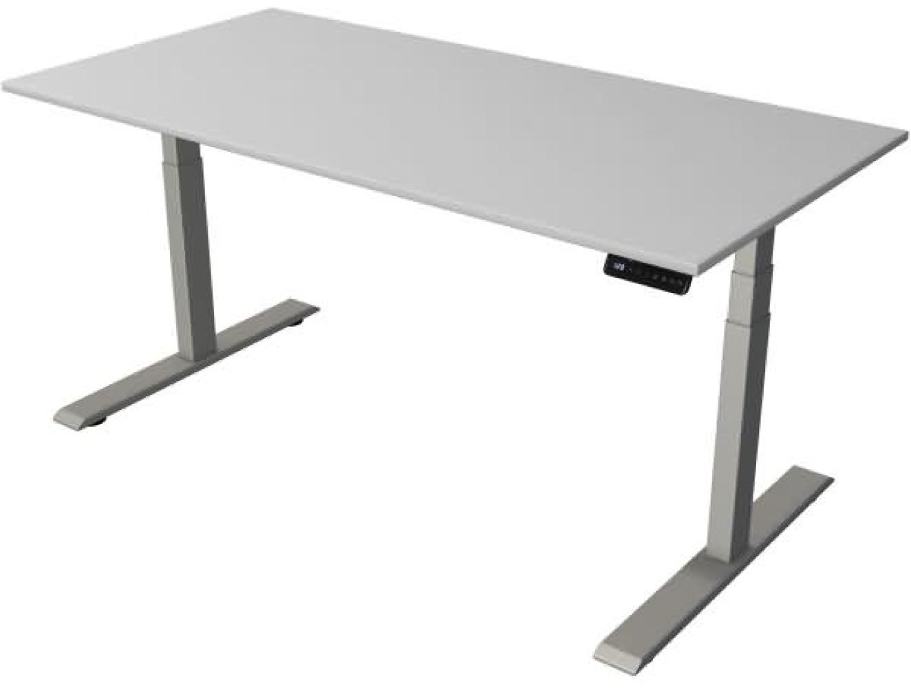 Kerkmann Steh-/Sitztisch Move 2 elektrisch Fuß silber 160x80x63-127cm Bild 1