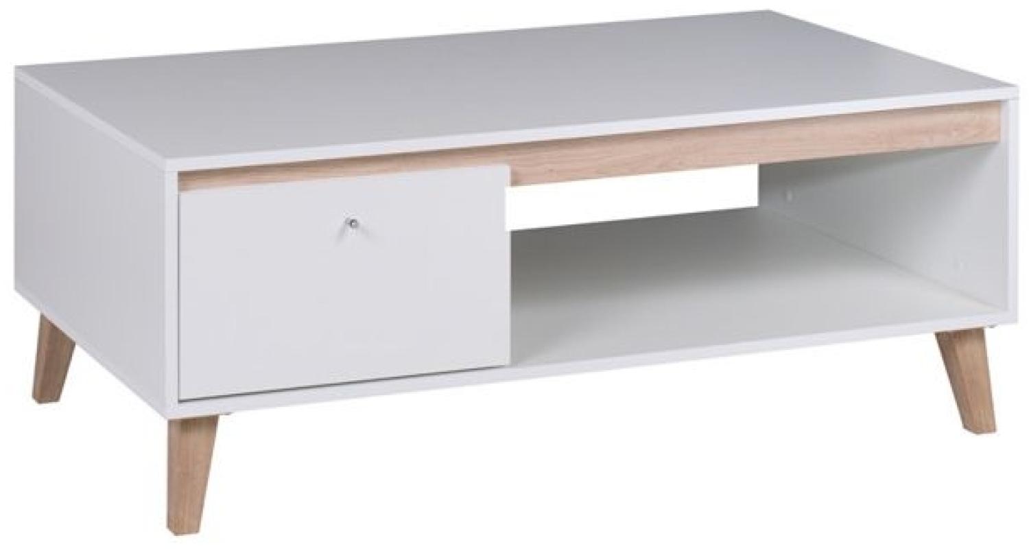 Couchtisch Tisch KALMAR 120x46,5x65 cm in Weiss matt Bild 1