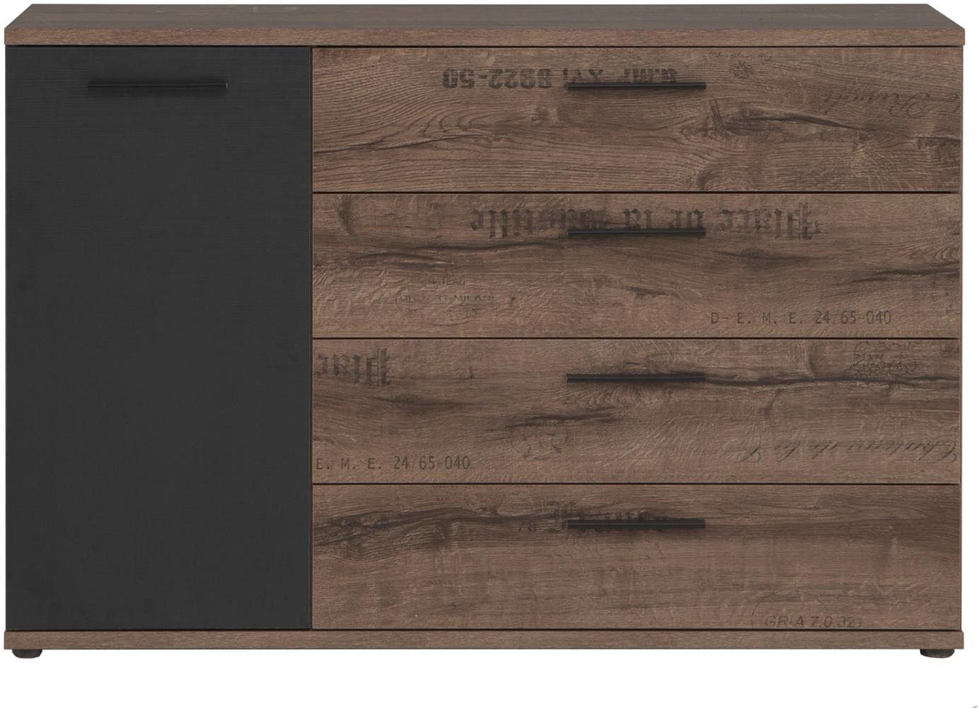 Forte 'Jacky' Sideboard, Kommode in Schlammeiche und Schwarzeiche, 125 x 83 cm Bild 1