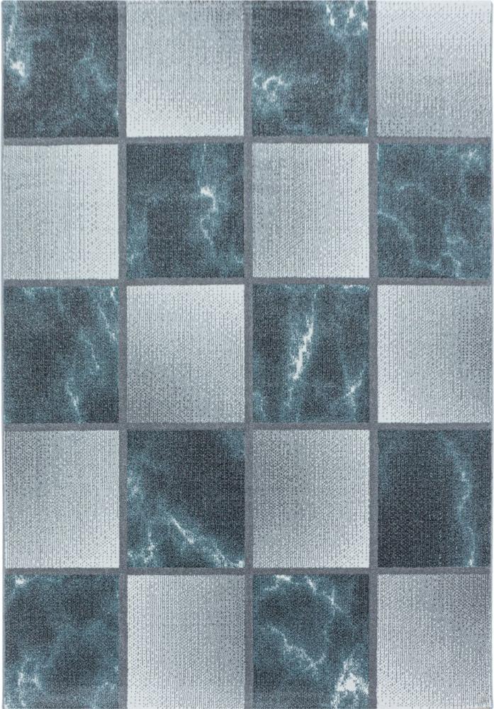 Kurzflor Teppich Oro Läufer - 80x250 cm - Blau Bild 1