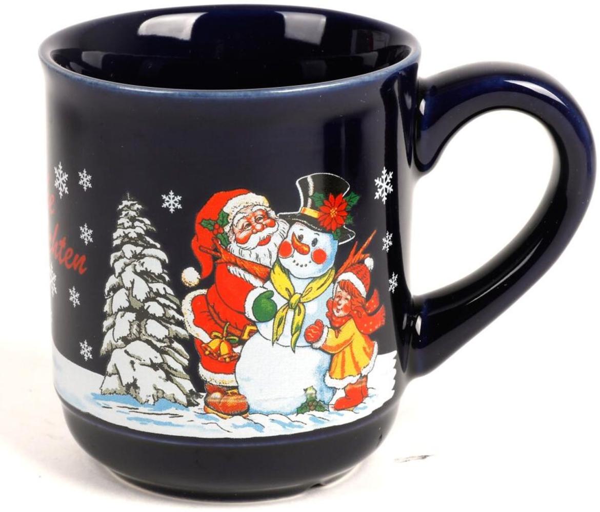 BURI 1x Weihnachten Becher Tasse 0,2L mit Griff Glühwein Tee Keramik Motive Bild 1