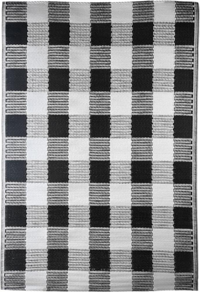 Rivanto Gartenteppich S kariert, in schwarz-weiß, Teppich, L 182 x B 122 x H 0,4 cm Bild 1