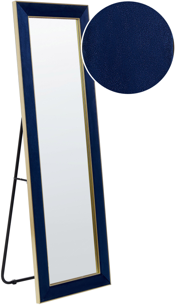 Stehspiegel Samt 50 x 150 cm marineblau gold LAUTREC Bild 1