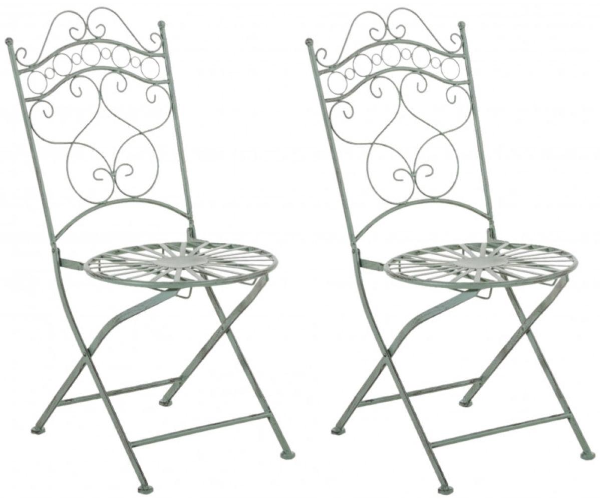 2er Set Stühle Indra (Farbe: antik-grün) Bild 1