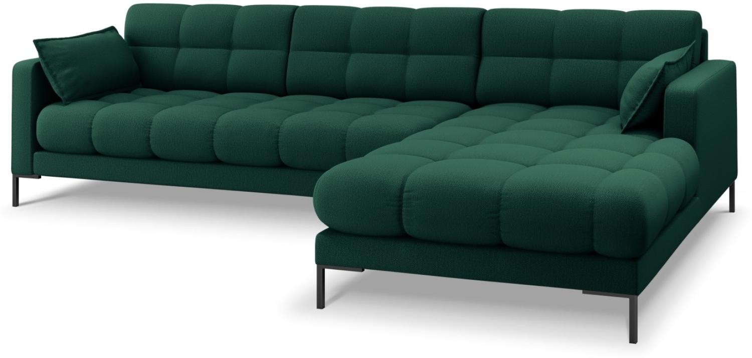 Micadoni 5-Sitzer Ecke rechts Sofa Mamaia | Bezug Green | Beinfarbe Black Metal Bild 1