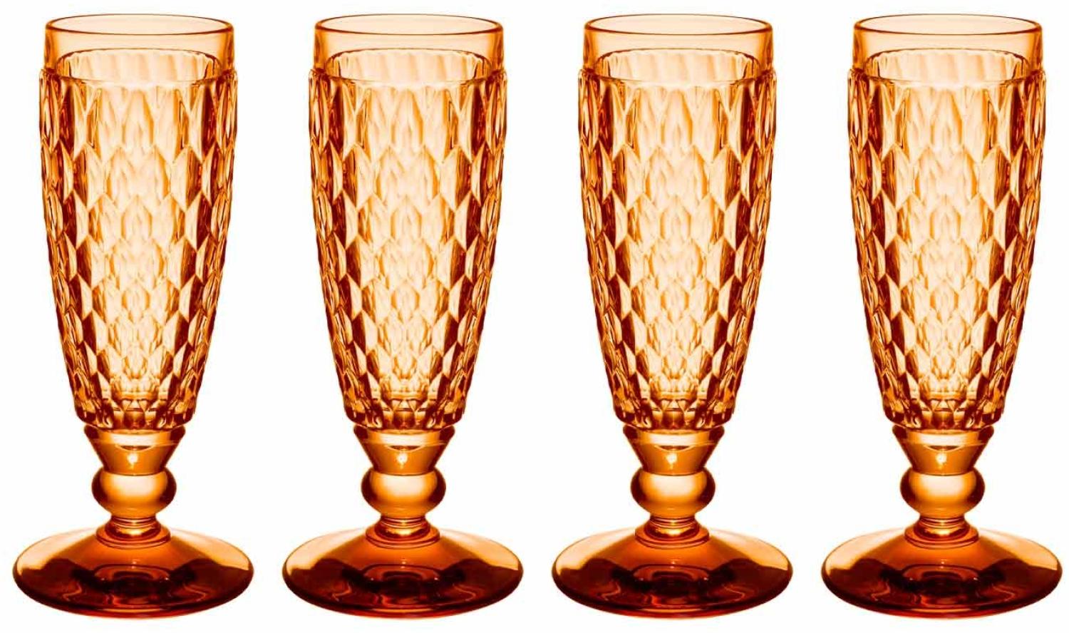 Villeroy & Boch Boston Coloured Sektglas 145 ml Apricot 4er Set - DS Bild 1