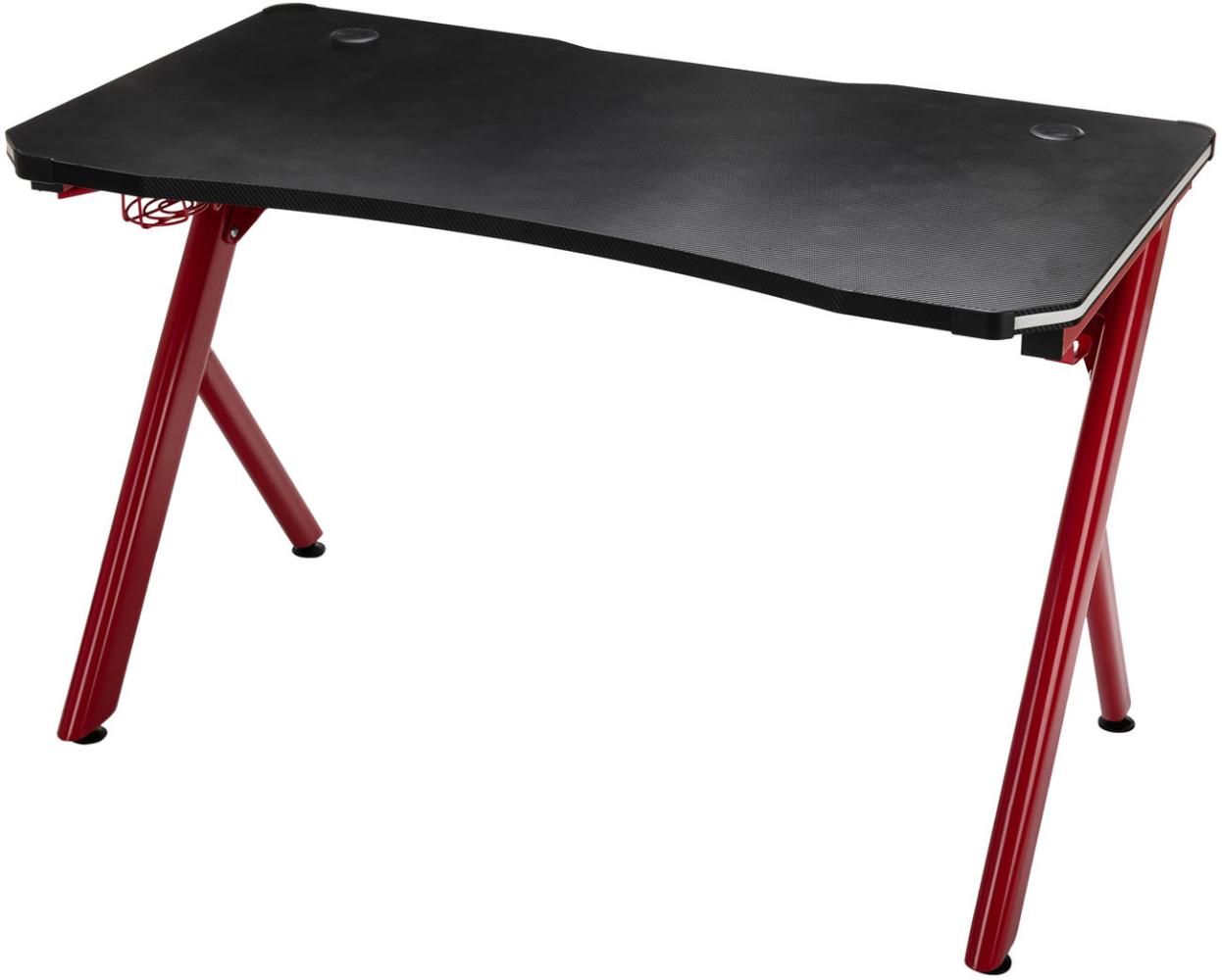 Gaming Tisch Amarillo, schwarz/rot Bild 1