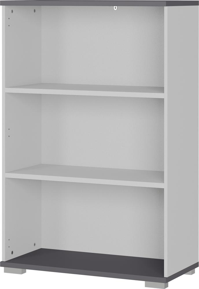 Bücherregal >M-416< (BxHxT: 80x123x40 cm) in grau | anthrazit Bild 1
