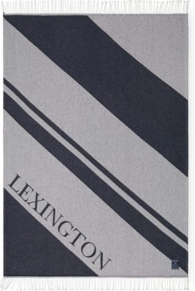 LEXINGTON Decke Logo Recycled Cotton Blue White (130x170) 10004011-5600-TH10 Bild 1