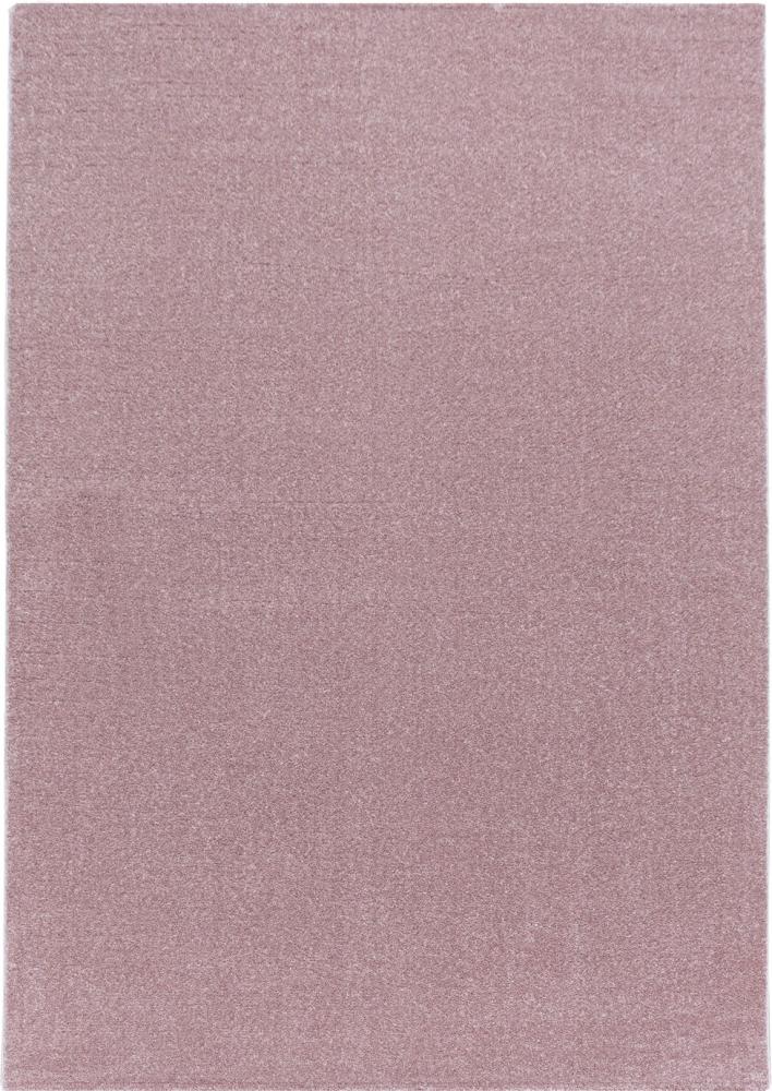 Kurzflor Teppich Roberto Läufer - 80x250 cm - Rosa Bild 1