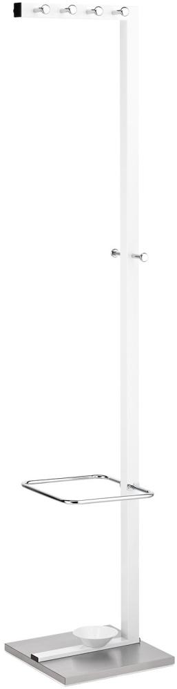 ALCO-Albert 2877-10 - Garderobenständer mit Schirmständer, ca. 178 cm, weiß Bild 1