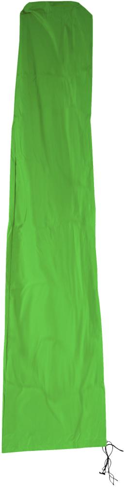Schutzhülle HWC für Ampelschirm bis 3,5 m, Abdeckhülle Cover mit Reißverschluss ~ grün Bild 1