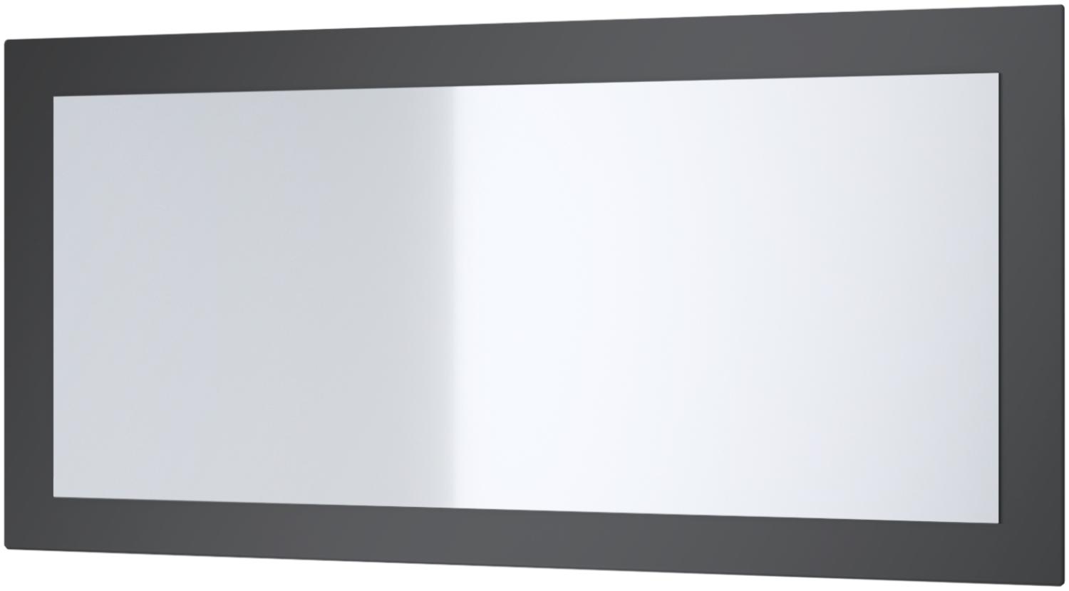 Vladon Spiegel Lima, Wandspiegel mit Rahmen im modernen Stil, Schwarz matt (89 x 45 cm) Bild 1