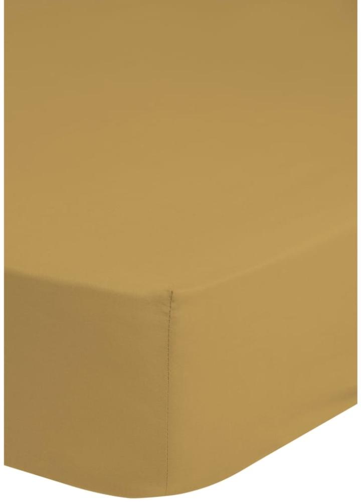 HIP Spannbettlaken 180 x 220 cm Ockergelb Bild 1
