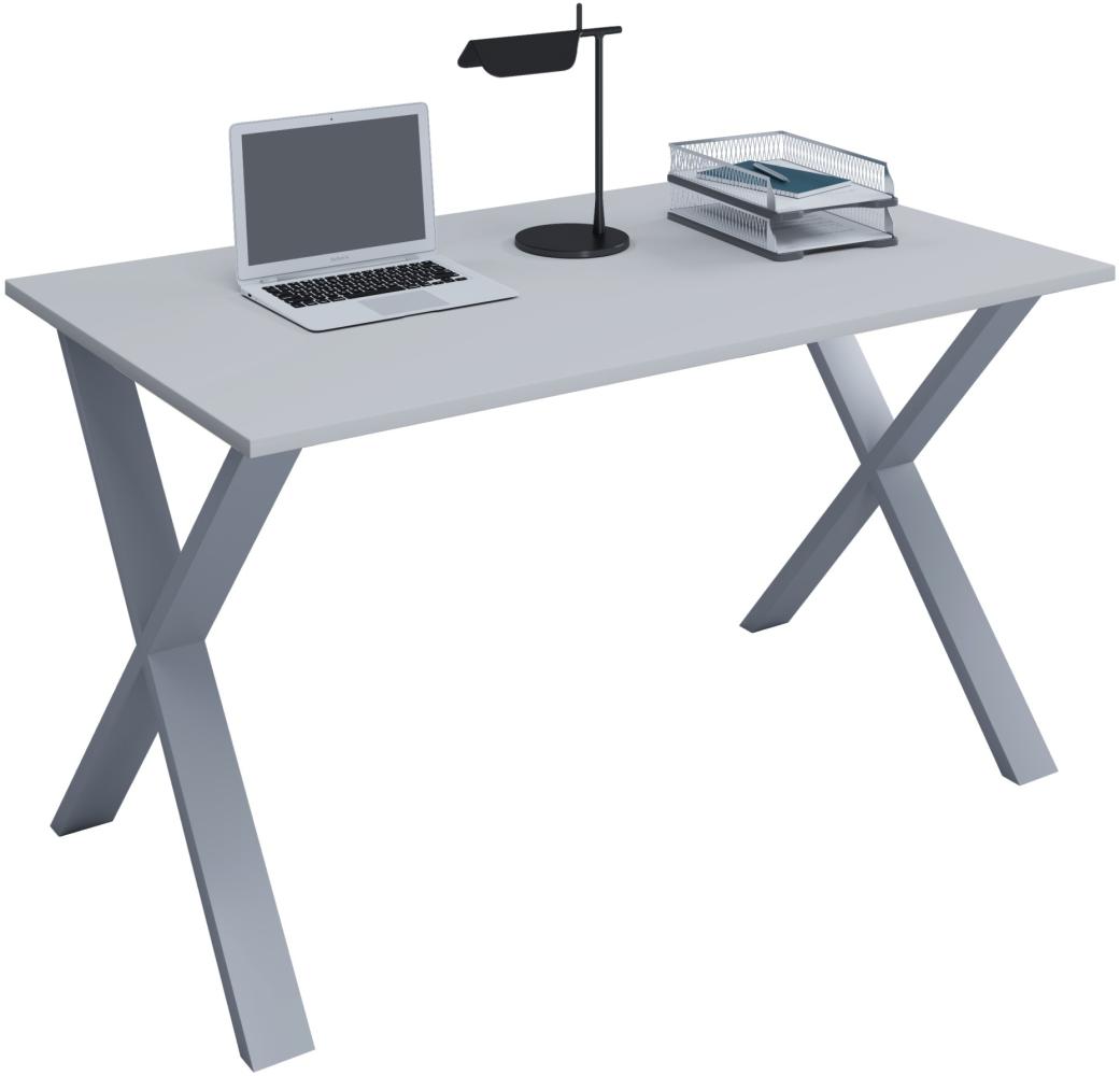 Schreibtisch Computer PC Laptop Tisch Arbeitstisch Bürotisch Computertisch grau Bild 1
