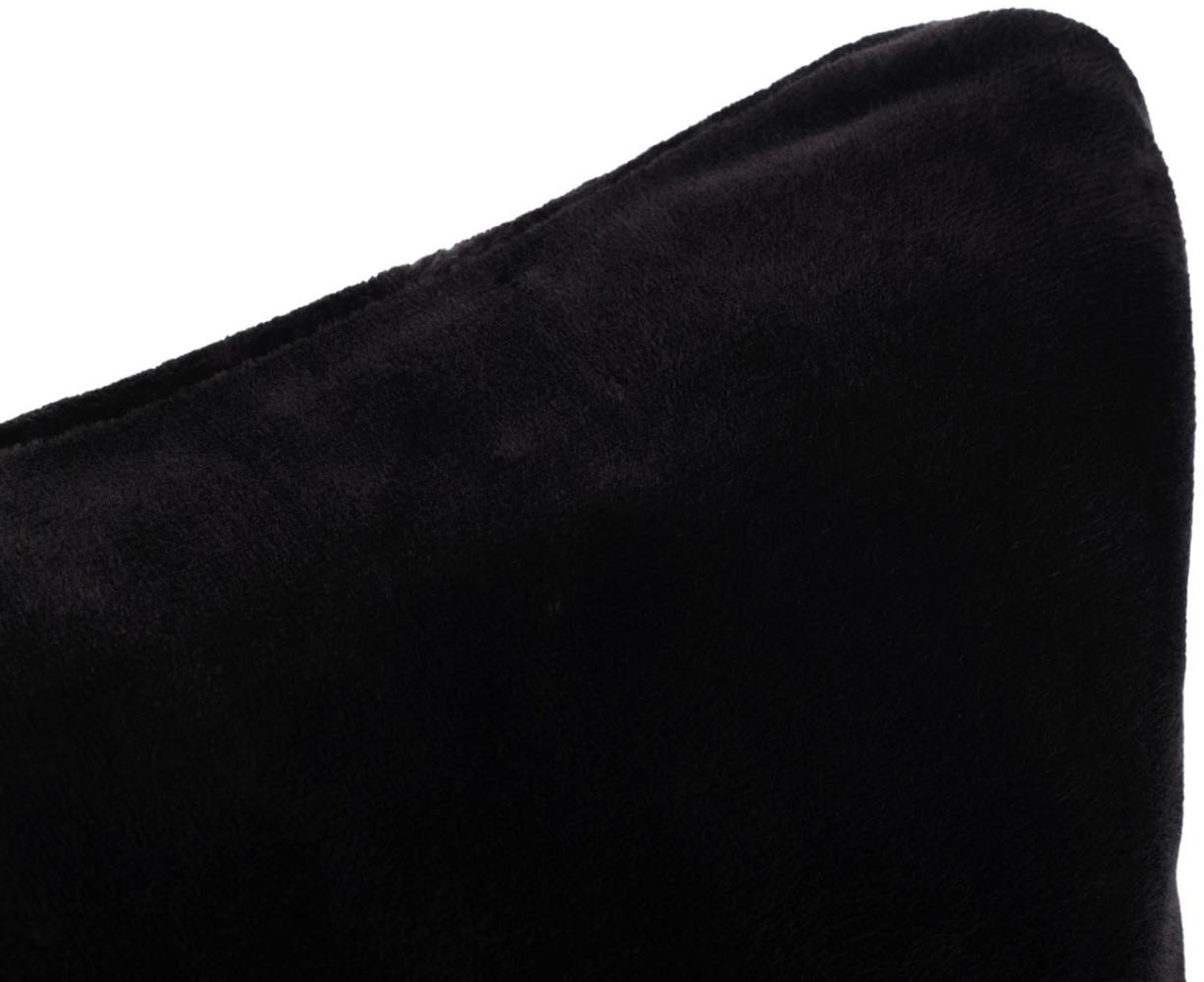 Premium Cashmere Kissenhülle 2er Set viele Farben ganzjährig 50 x 50 cm - Schwarz (94) Bild 1