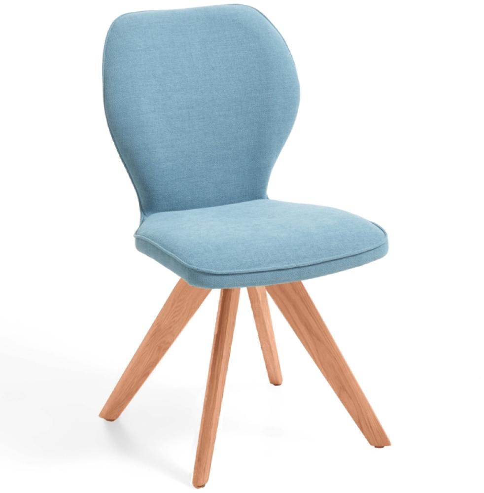 Niehoff Sitzmöbel Colorado Trend-Line Design-Stuhl Gestell Kernbuche - Webstoff Malea-R eisblau Bild 1