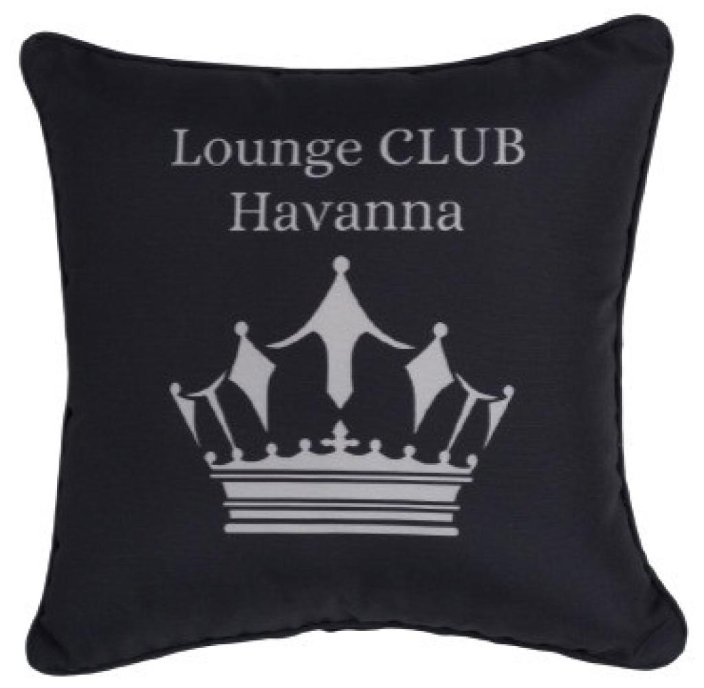 Primaster Kissen Lounge Club Havanna 45 x 45cm Schwarz Zierkissen Sofakissen Bild 1