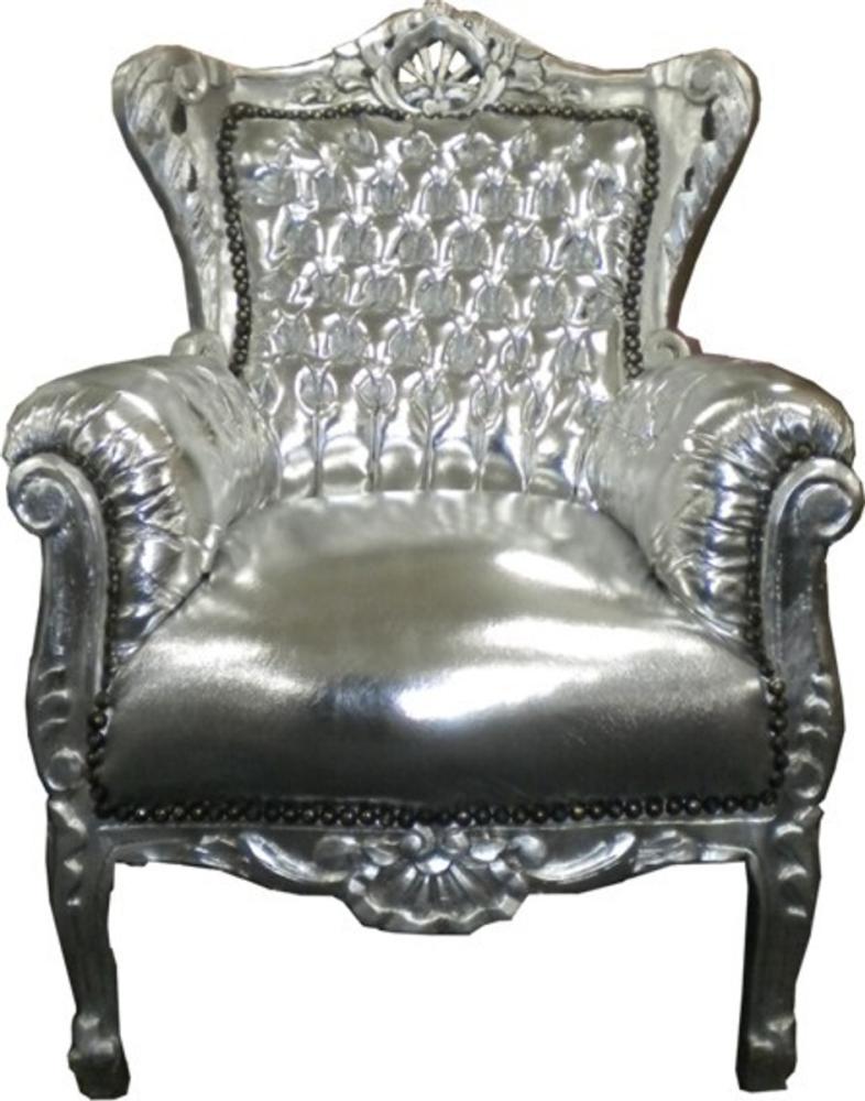 Barock Kinder Sessel Silber/Silber - Tron Bild 1