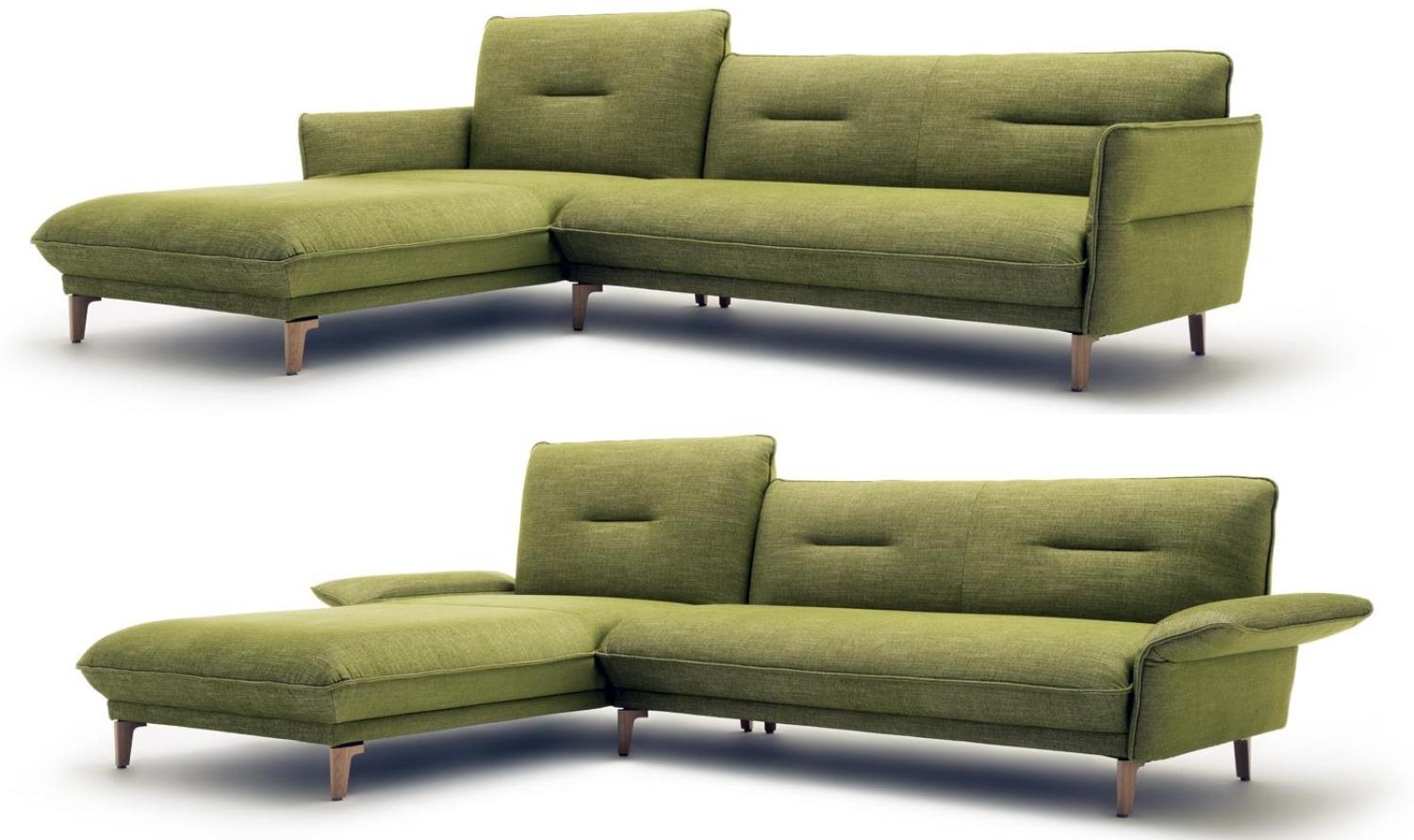 Hülsta Sofa von Rolf Benz Ecksofa 430 Stoff grün natur 293x182 Bild 1