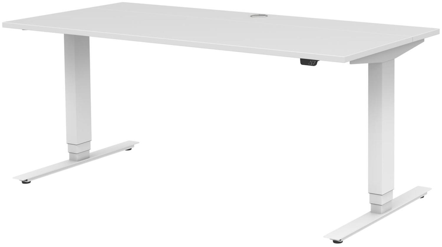Schreibtisch in Weiß - 160x128x70cm (BxHxT) Bild 1