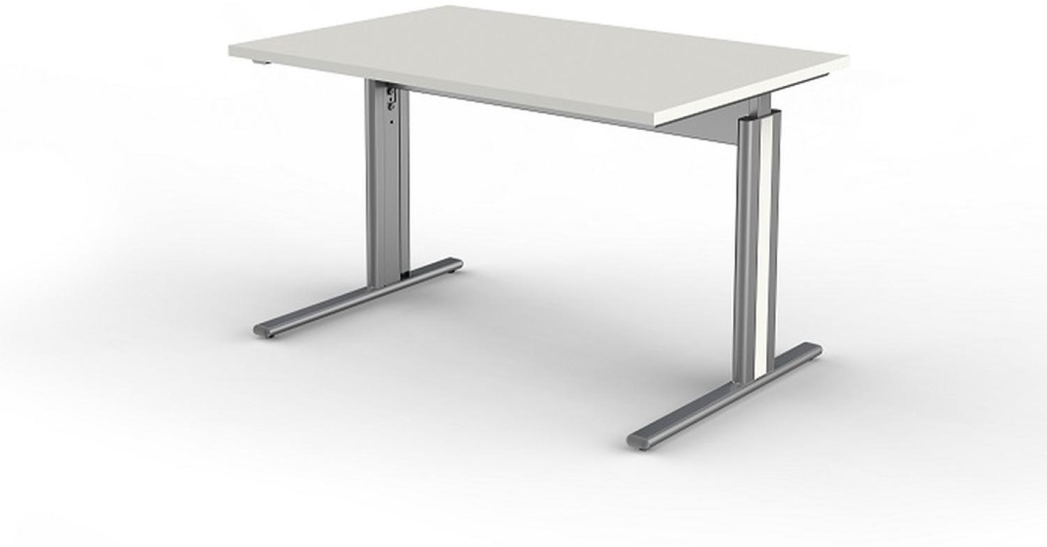 'Form 4' C-Fuß-Schreibtisch typ B ohne Anbautisch, höhenverstellbar, 120 x 80 x 68-82 cm Bild 1