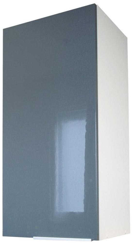 Berlioz Creations CP3HG Hängeschrank für Küche mit 1 Tür in grauem Hochglanz, 30 x 34 x 70 cm, 100 Prozent französische Herstellung Bild 1