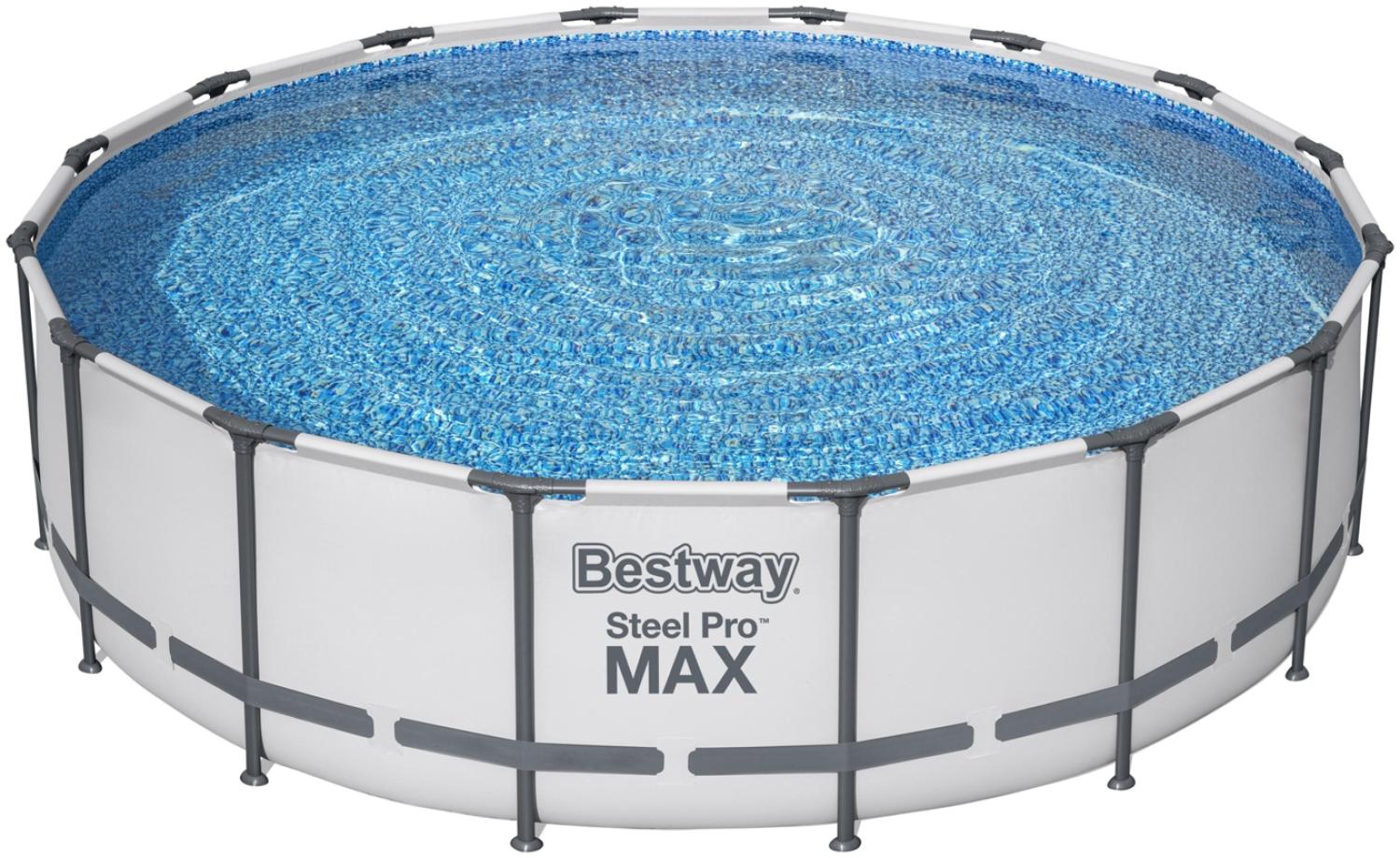 Steel Pro MAX™ Solo Pool ohne Zubehör Ø 488 x 122 cm, lichtgrau, rund Bild 1