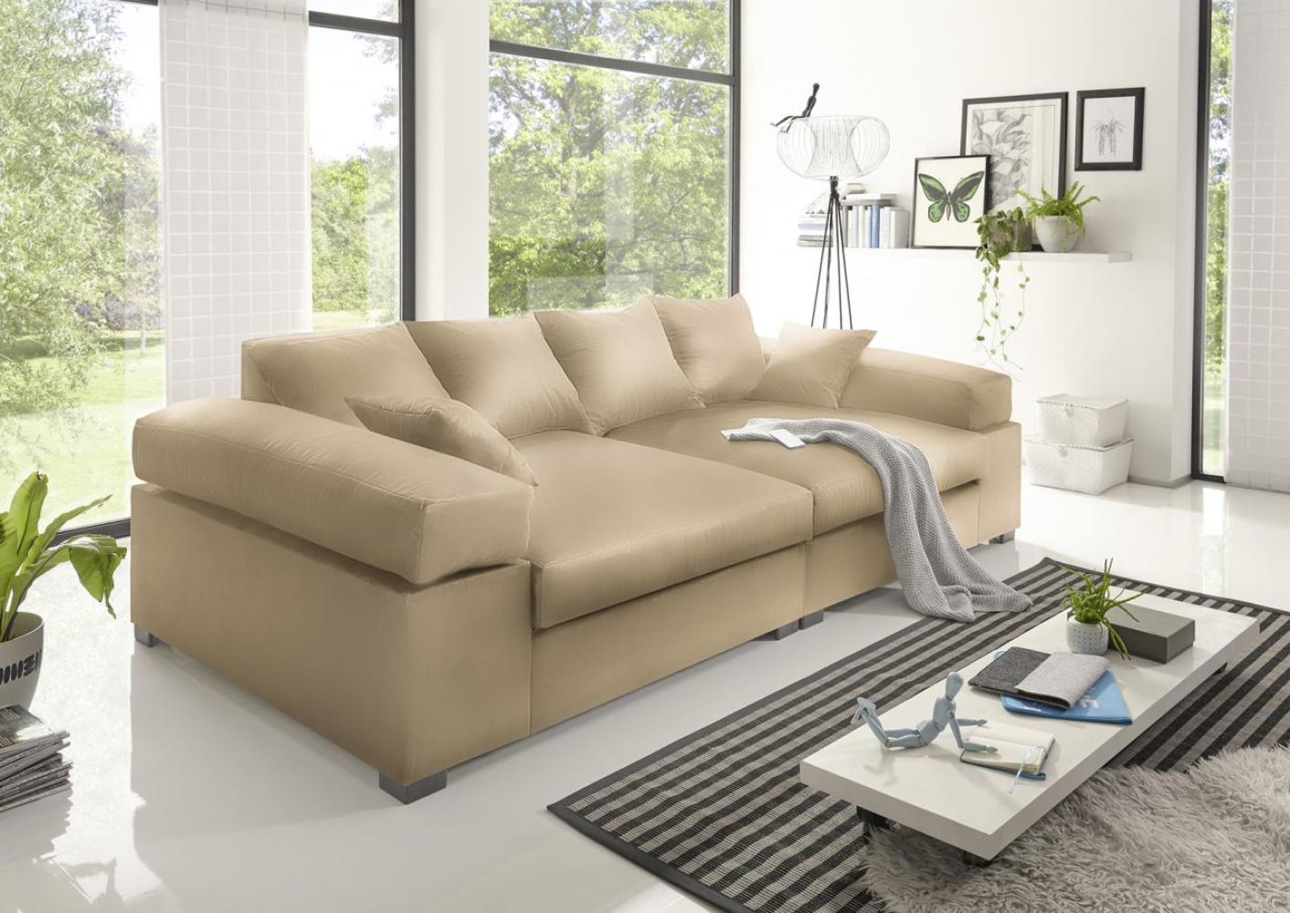 Big Sofa Couchgarnitur Megasofa Riesensofa AREZZO - Kunstleder Creme Bild 1