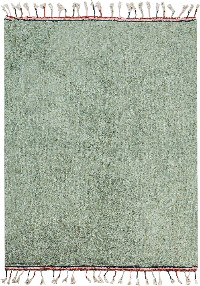 Baumwollteppich 140 x 200 cm Grün CAPARLI Bild 1