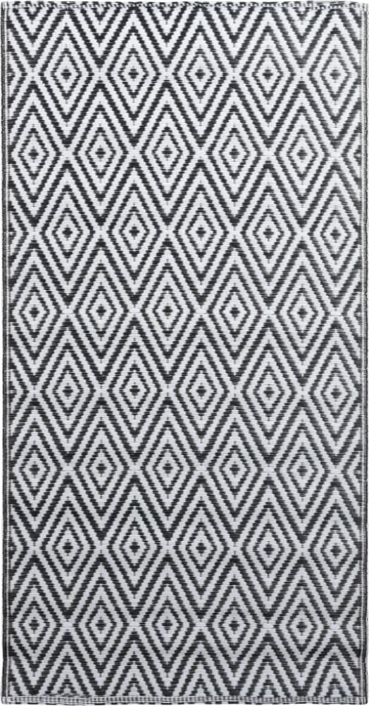 Outdoor-Teppich Weiß und Schwarz 120x180 cm PP Bild 1