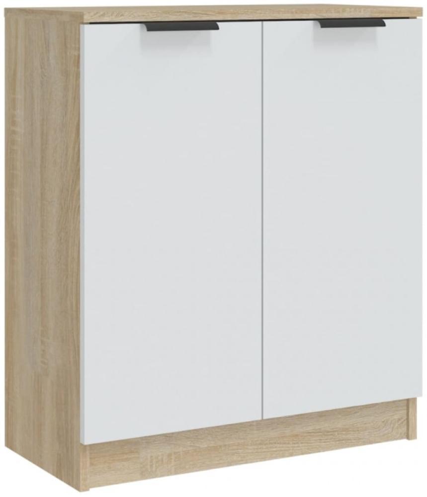 Sideboard Weiß & Sonoma-Eiche 60x30x70 cm Holzwerkstoff Bild 1