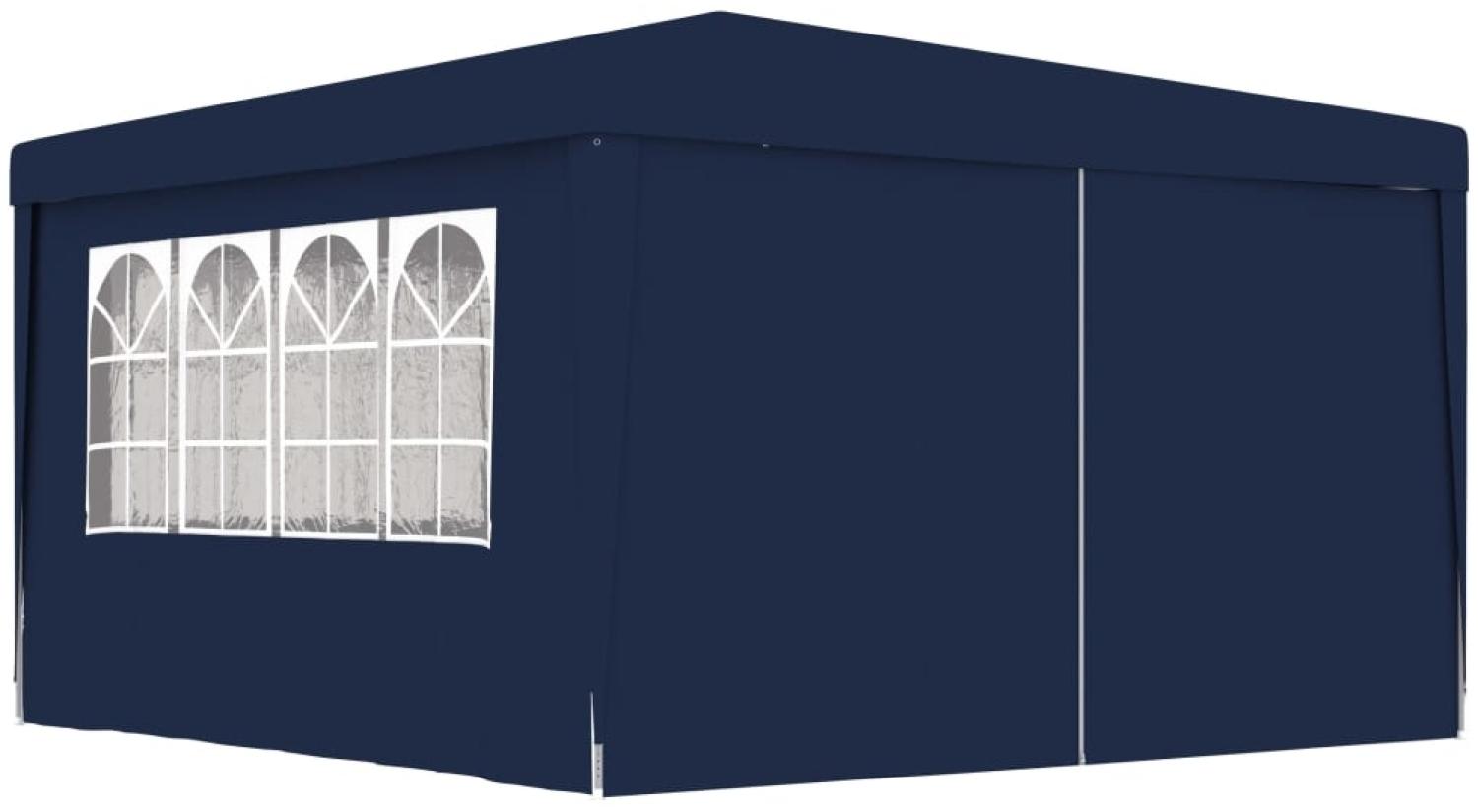 Profi-Partyzelt mit Seitenwänden 4×4 m Blau 90 g/m² Bild 1