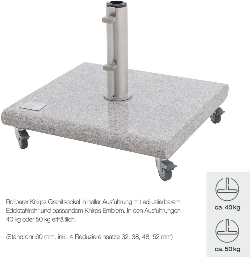 KNIRPS Rollsockel Granit 40 oder 50 kg Schirmständer Granitsockel Trolley rollbar 85897 50 kg Bild 1