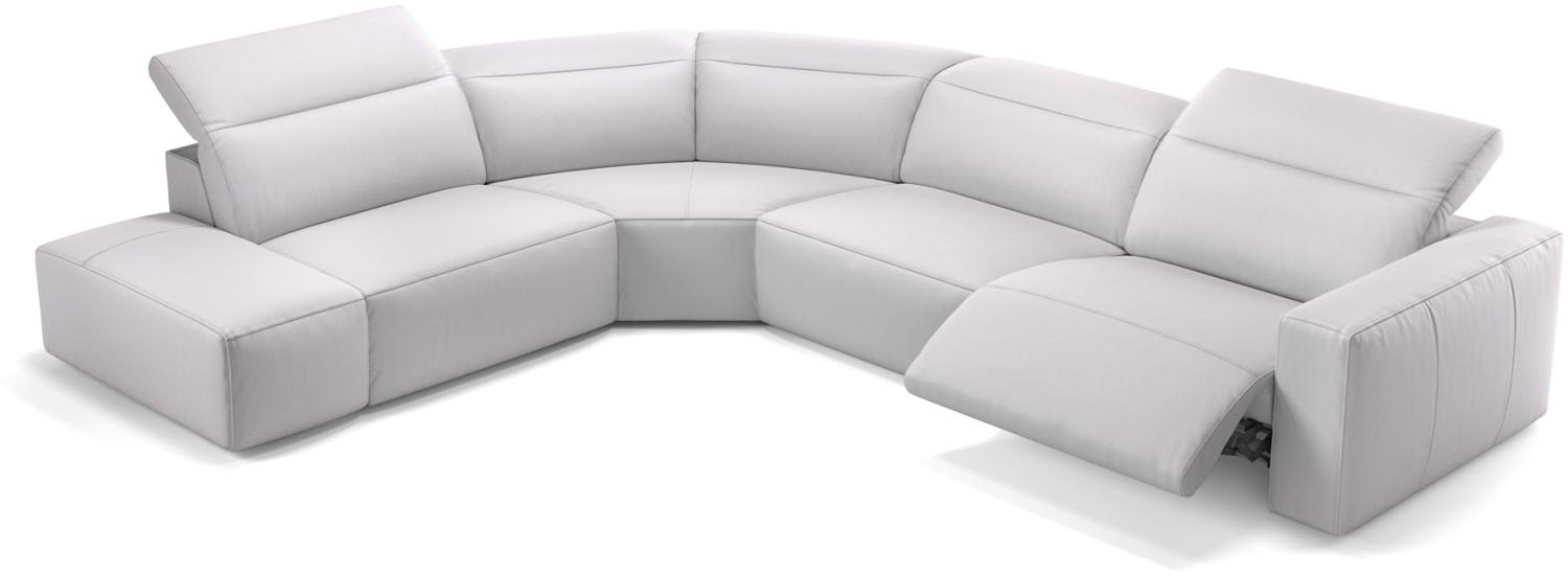 Sofanella Sofalandschaft LENOLA Ledercouch Echtleder Big Sofa in Weiß S: 302 Breite x 109 Tiefe Bild 1