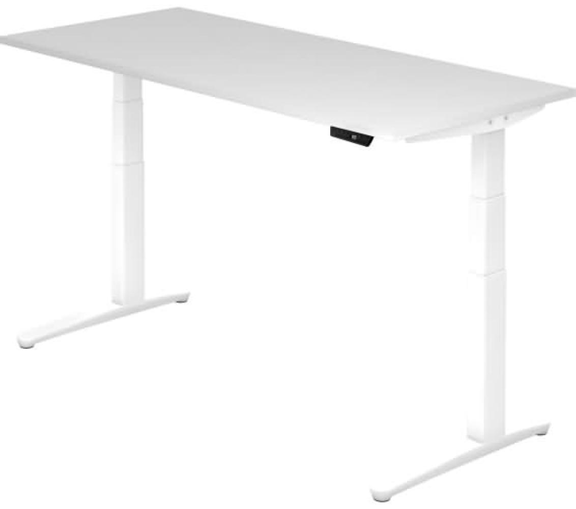 'XBHM19' Sitz-Steh-Schreibtisch elektrisch 180x80cm Weiß Weiß Bild 1