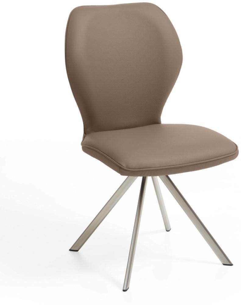 Niehoff Sitzmöbel Colorado Trend-Line Design-Stuhl Edelstahlgestell - Leder Napoli stone Bild 1