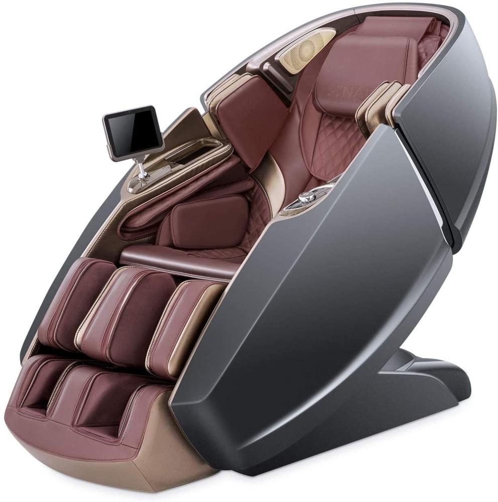 NAIPO Massagesessel Shiatsu Massage Stuhl Zero Gravity für Ganzkörper, mit Heizung, LED, SL Track, Klopfen, Kneten, Luft-Massage-System, Bluetooth 3D Surround Sound Musik - MGC-8900BR Bild 1