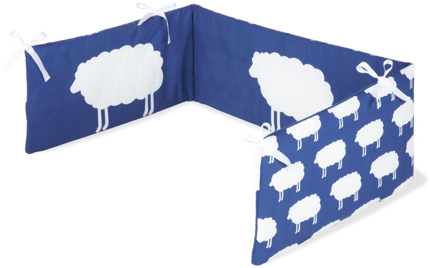 Pinolino 'Happy Sheep' Bettnestchen blau/weiß Bild 1